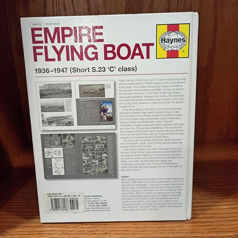 Empire Flying Boat Owners' Workshop Manual Haynes Manual Brian Cassidy Hardcover